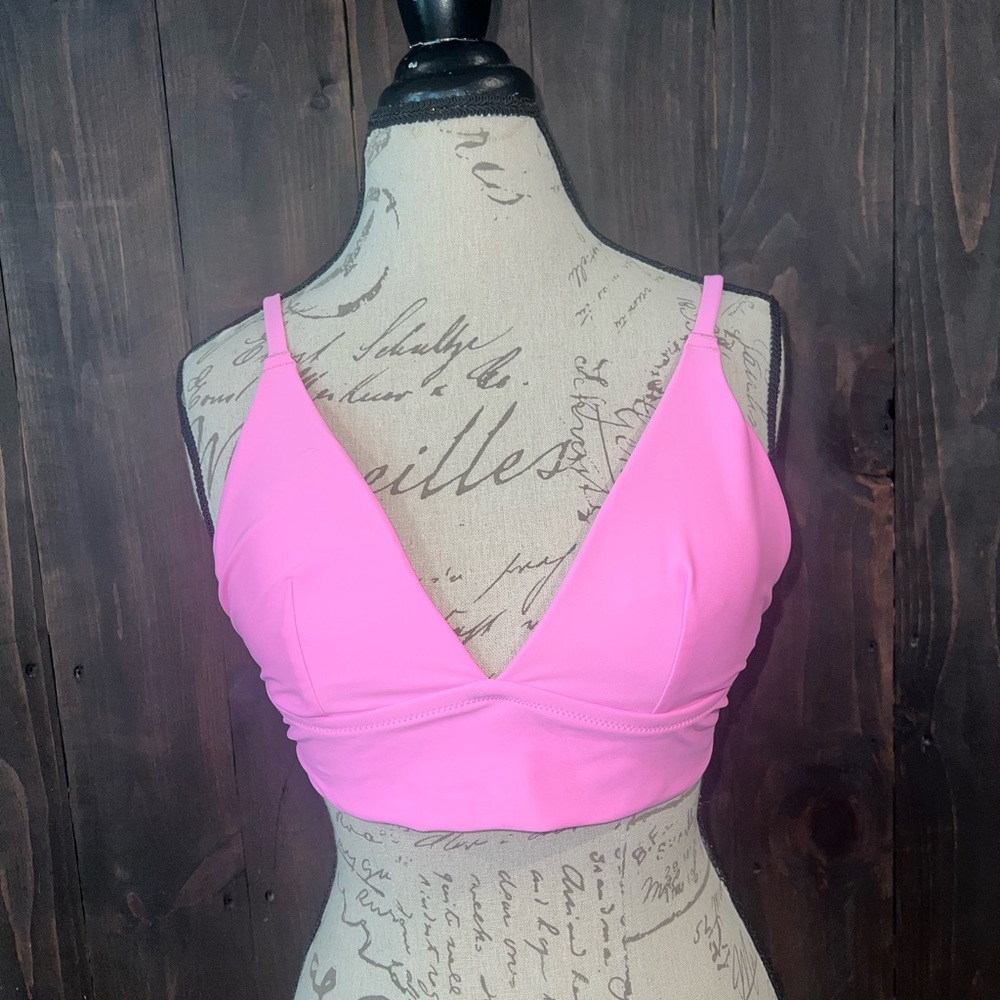 Aerie longline triangle bikini top